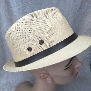 Grand Hunter Cream Fedora with Brown Band